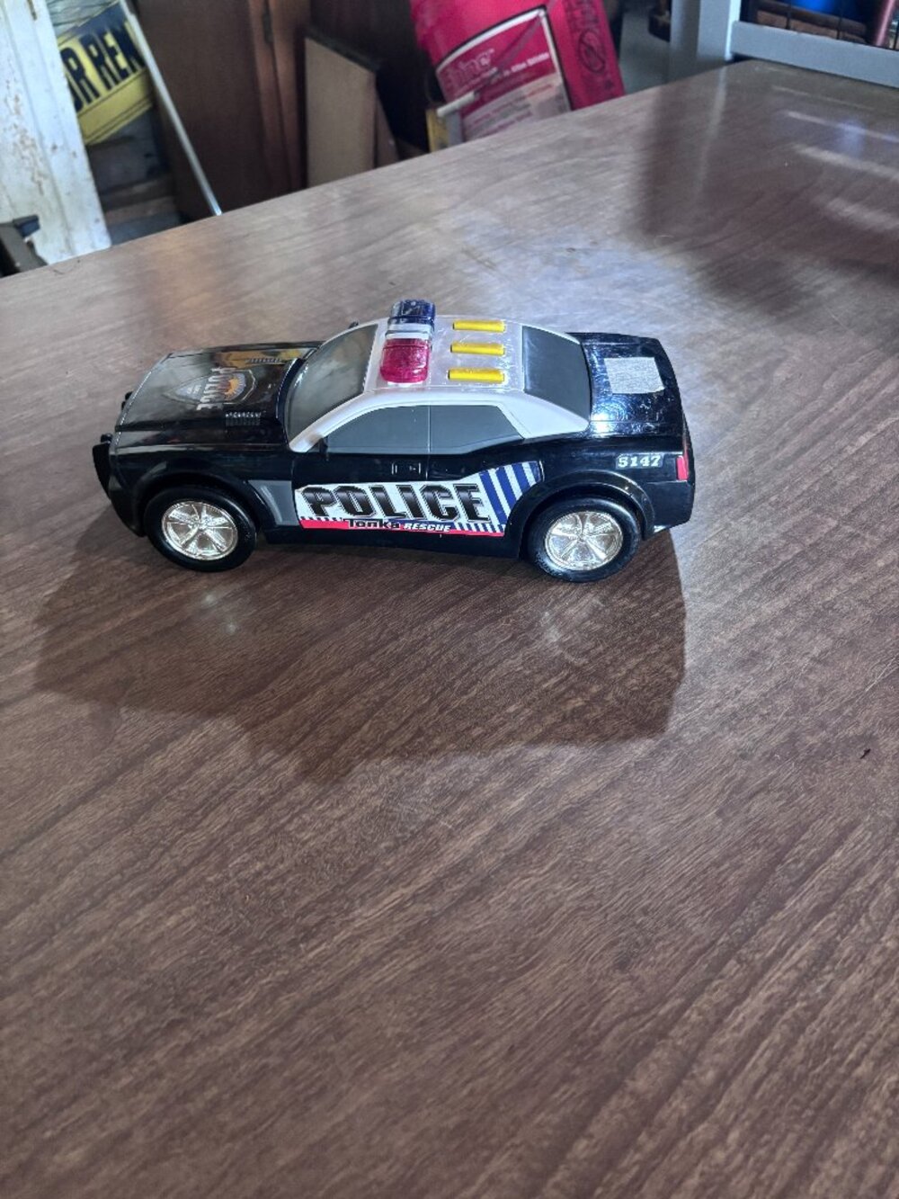 Tonka Rescue Police Car Toy | Black Silver Emergency Vehicle